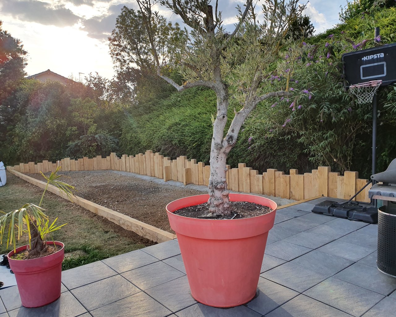 Réalisation d'un terrain de pétanque